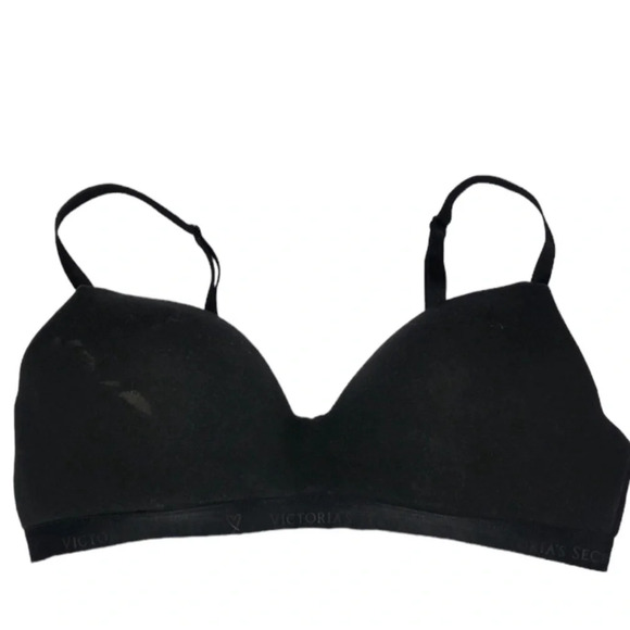 Victoria's Secret Black Unlined Wireless Bra Everyday Comfort - Picture 1 of 5